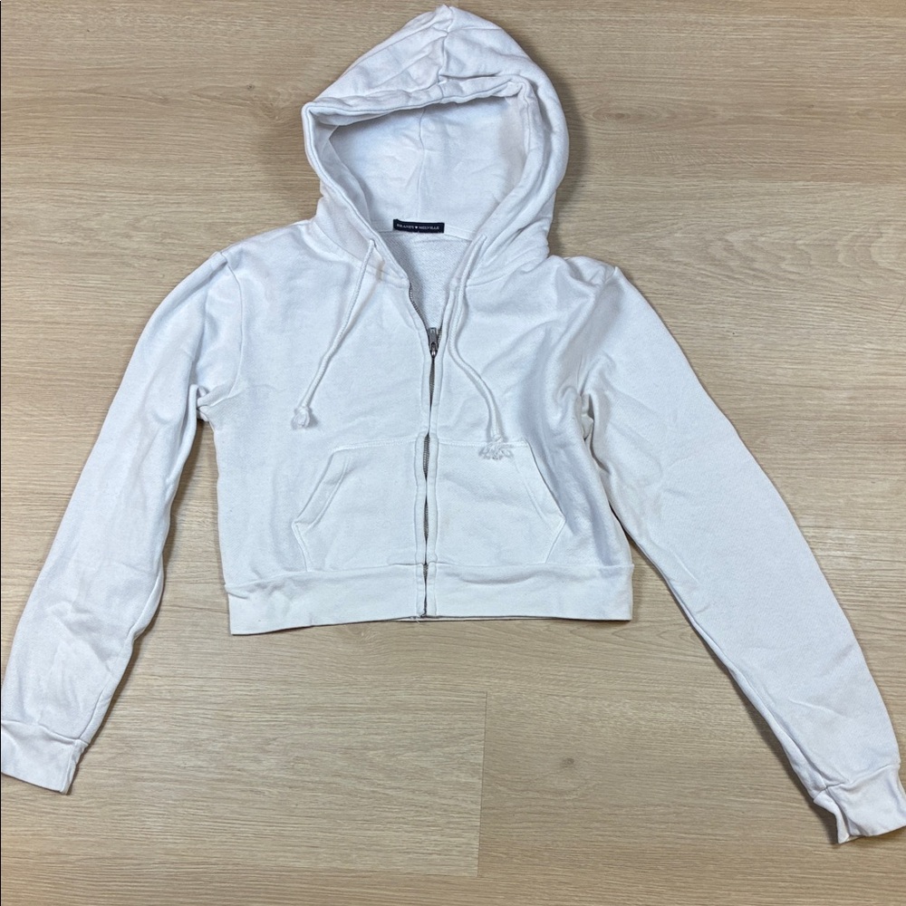 Brandy Melville Tween/ Teen Girl’s Cropped White Hoodie OSFM